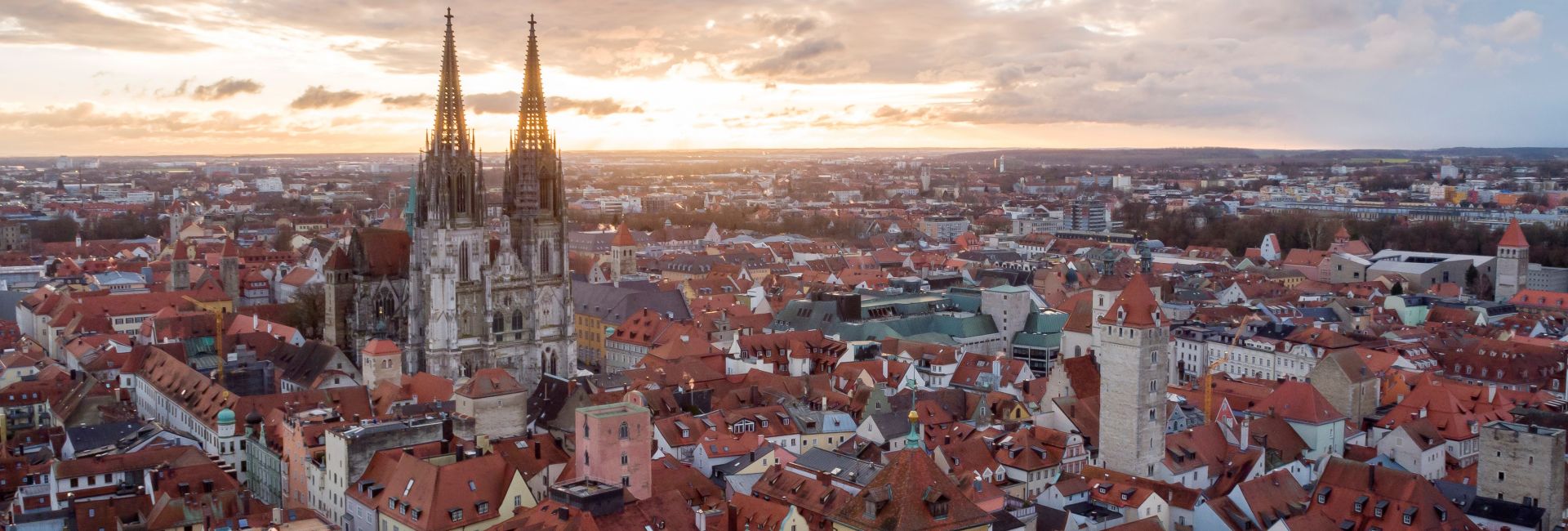 Luftaufnahme der Regensburger Altstadt; Bildquelle: Stadt Regensburg